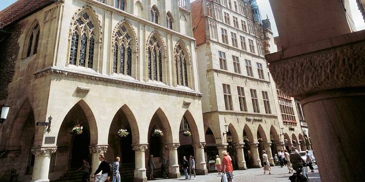 Münster: Prinzipalmarkt Dom, Rathaus des Westfälischen Friedens